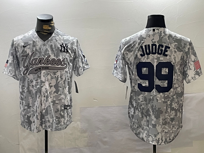 Men's New York Yankees Aaron Judge #99 Arctic Camo 2024 Salute to Service Limited Jersey1 baseball jersey product view 1