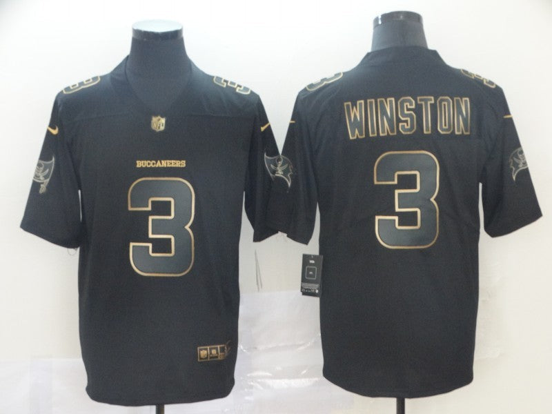Men's Tampa Bay Buccaneers Jameis Winston #3 Black Game Player Jersey1 football jersey product view 1