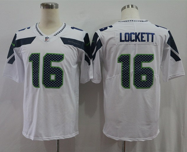 Men's Seattle Seahawks Tyler Lockett #16 White Game Jersey football jersey product view 1