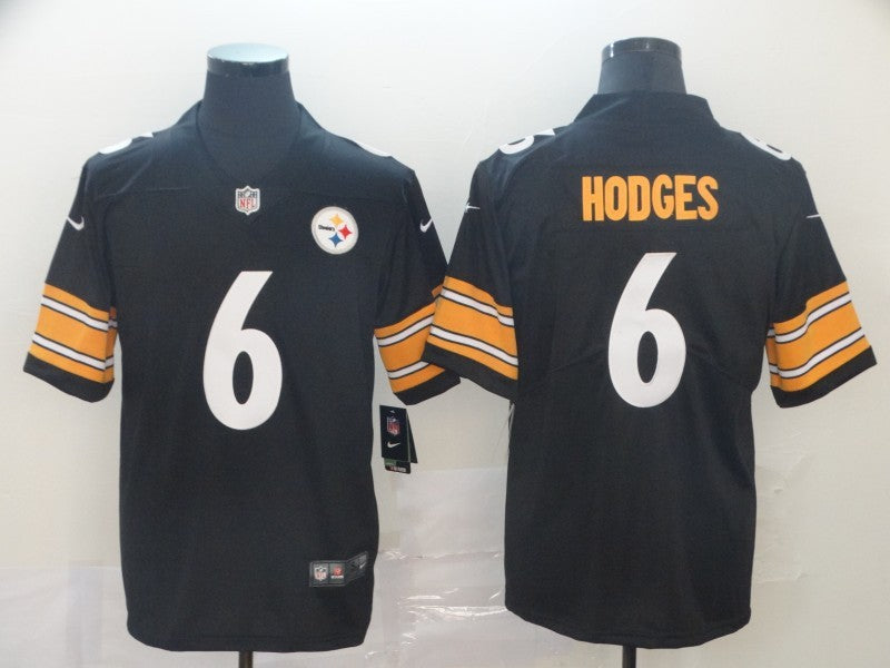 Men's Pittsburgh Steelers Devlin Hodges #6 Black Game Jersey1 football jersey product view 1