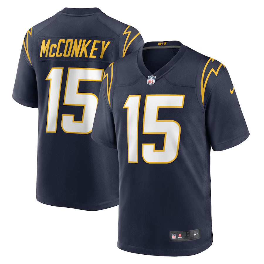 Los Angeles Chargers Ladd McConkey Nike Navy Alternate Game Jersey football jersey product view 1