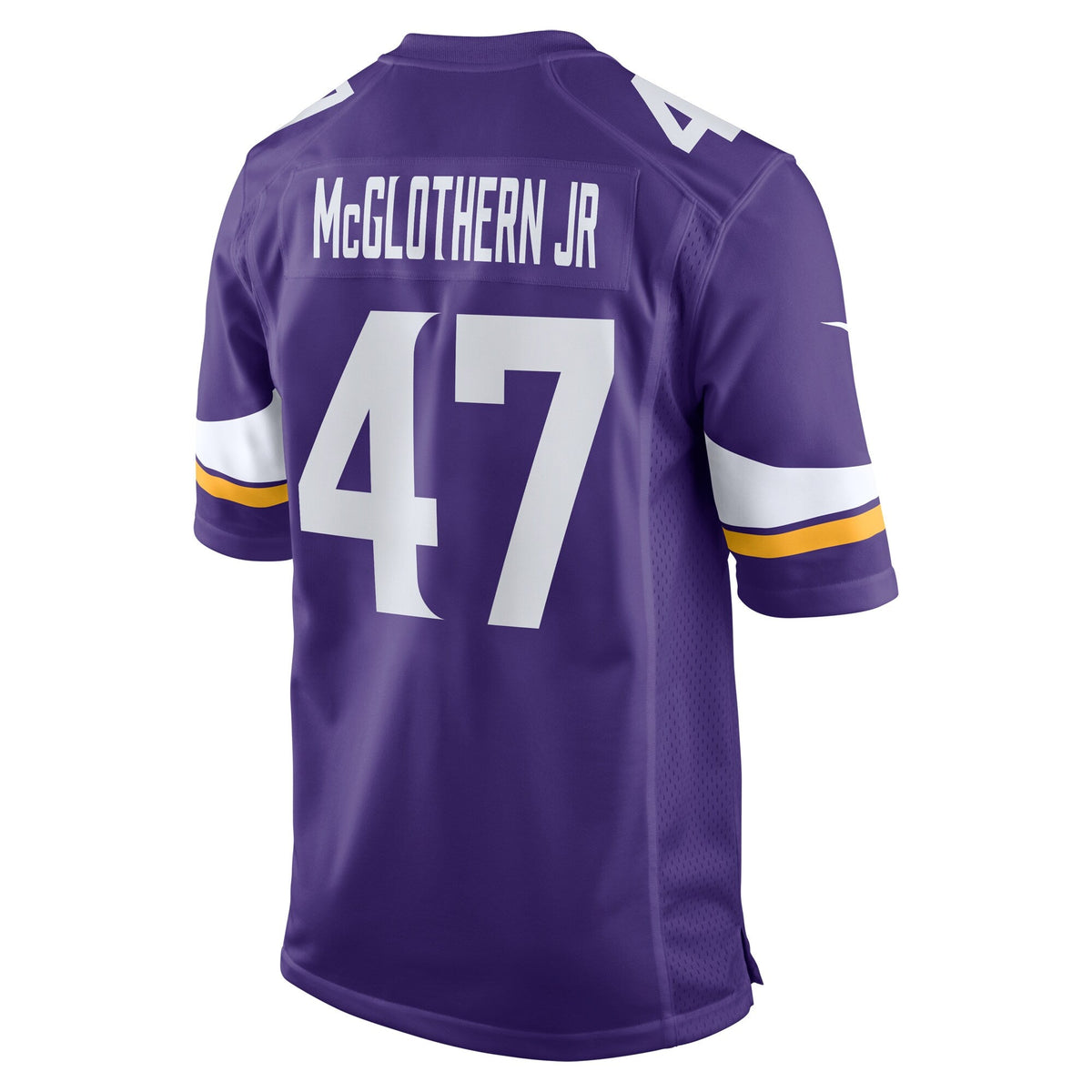 Dwight McGlothern Jr. Minnesota Vikings Nike Game Jersey - Purple football jersey product view 3