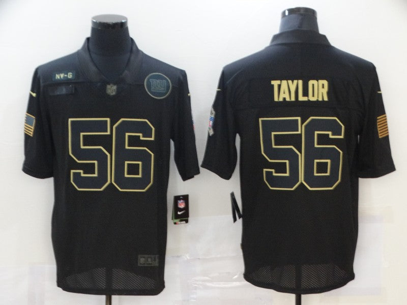 Men's New York Giants Lawrence Taylor #56 Black Player Game Jersey1 football jersey product view 1