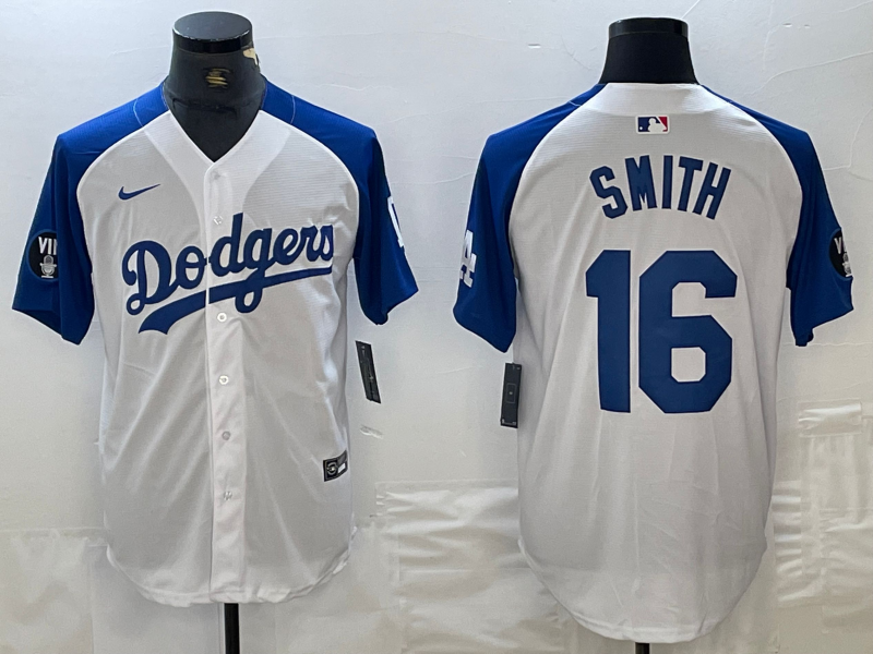 Men's Los Angeles Dodgers Will Smith #16 White Limited Jersey1 baseball jersey product view 1