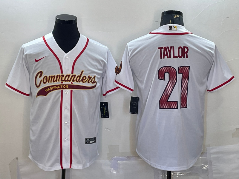 Men's Washington Commanders Sean Taylor #21 White Game Jersey1 Joint Edition football jersey product view 1