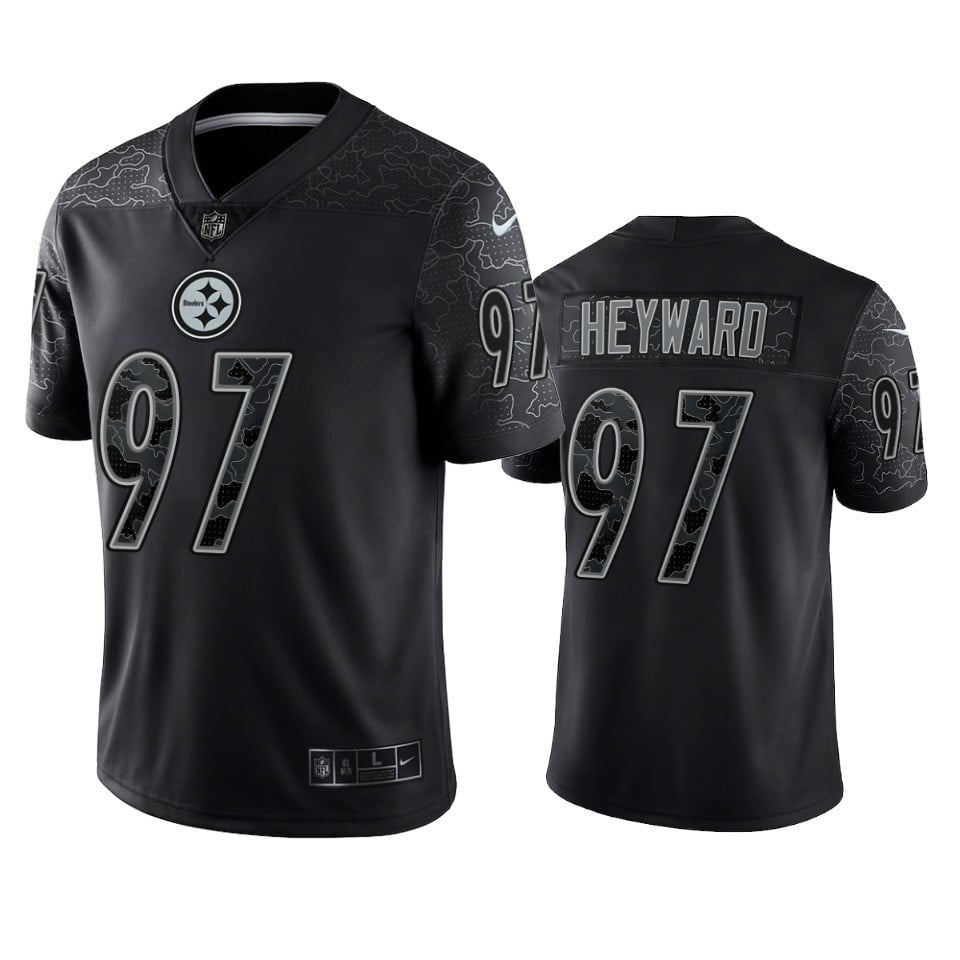 Cameron Heyward 97 Pittsburgh Steelers Black Reflective Limited Jersey - Men football jersey product view 1