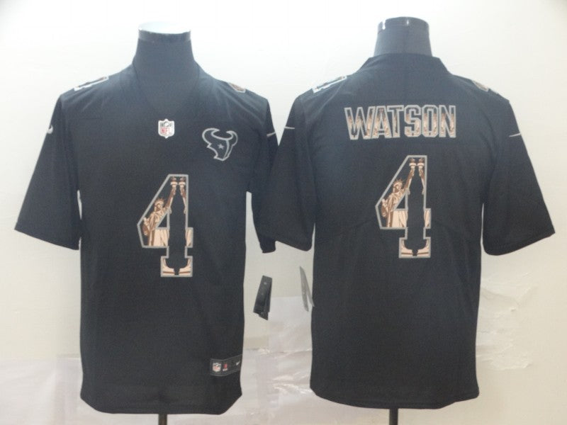 Men's Houston Texans #4 Deshaun Watson Black Alternate Game Jersey1 football jersey product view 1