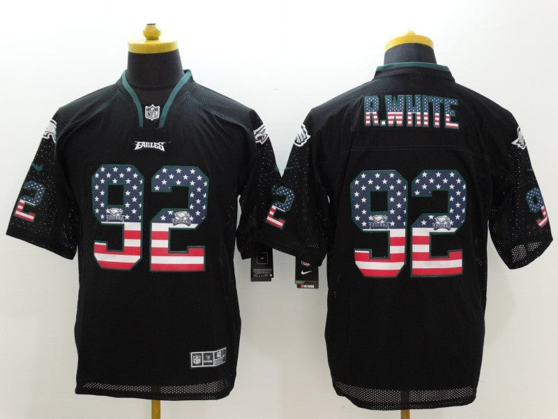 Men's Philadelphia Eagles Reggie White #92 Black Game Jersey1 football jersey product view 1