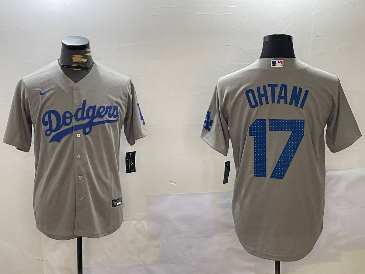 Men's Los Angeles Dodgers Shohei Ohtani Gray Game Player Jersey baseball jersey product view 1