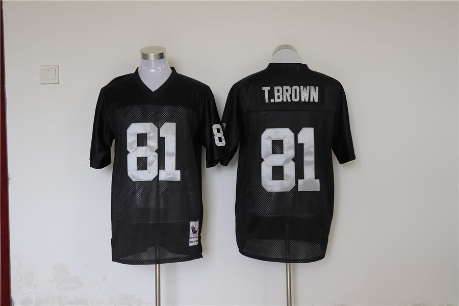 Men's Oakland Raiders Tim Brown Black Legacy Replica Jersey1 football jersey product view 1