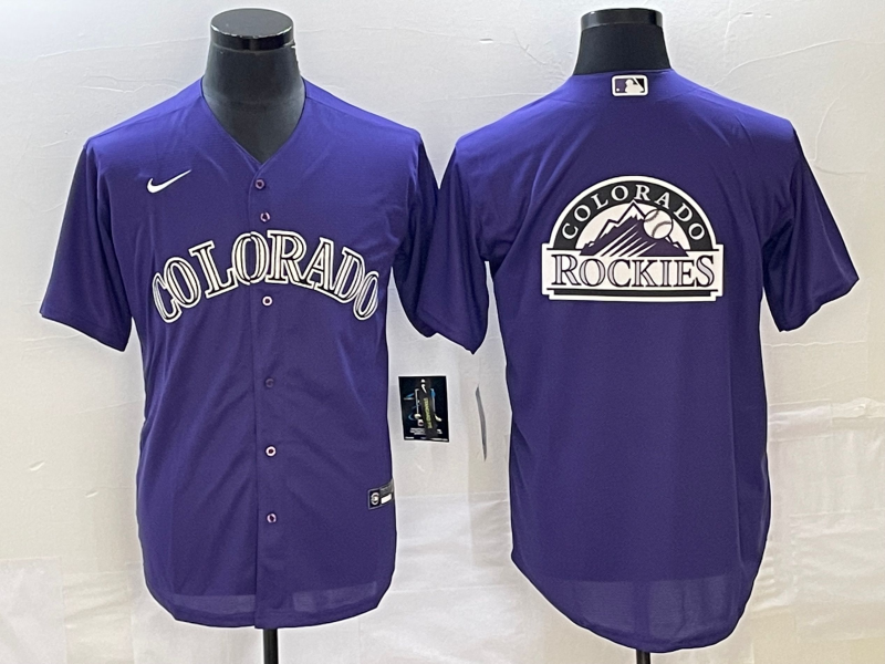 Men's Colorado Rockies Purple Alternate Replica Team Jersey baseball jersey product view 1
