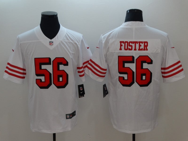 Men's San Francisco 49ers Ruben Foster #56 White Game Jersey1 football jersey product view 1