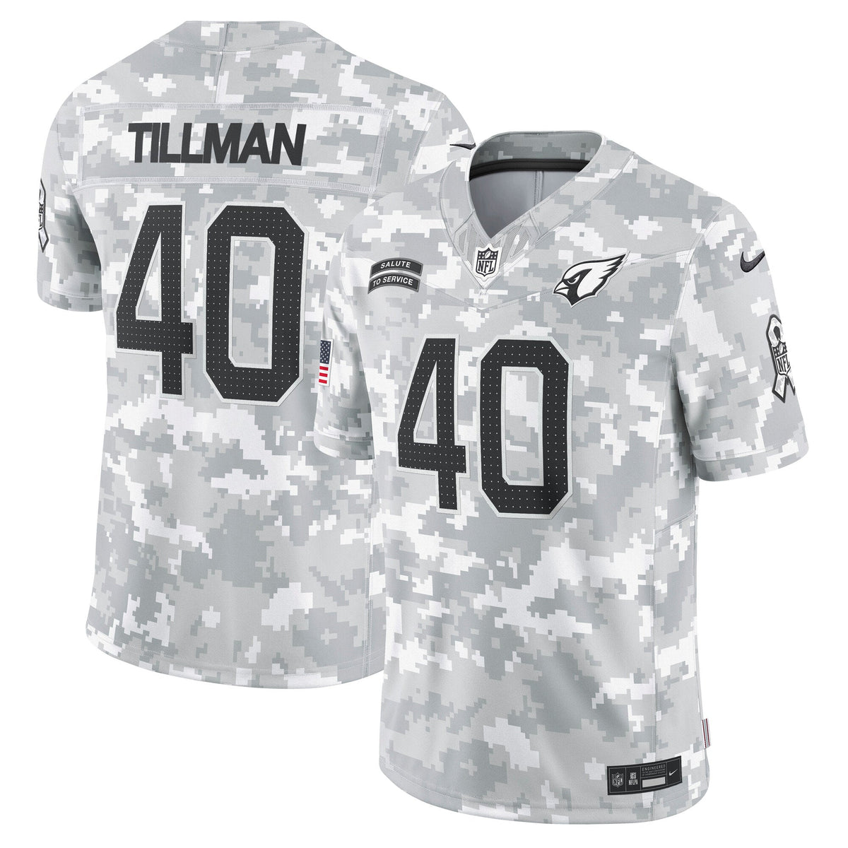 Pat Tillman Arizona Cardinals Nike 2024 Salute to Service Retired Limited Jersey - Arctic Camo football jersey product view 1