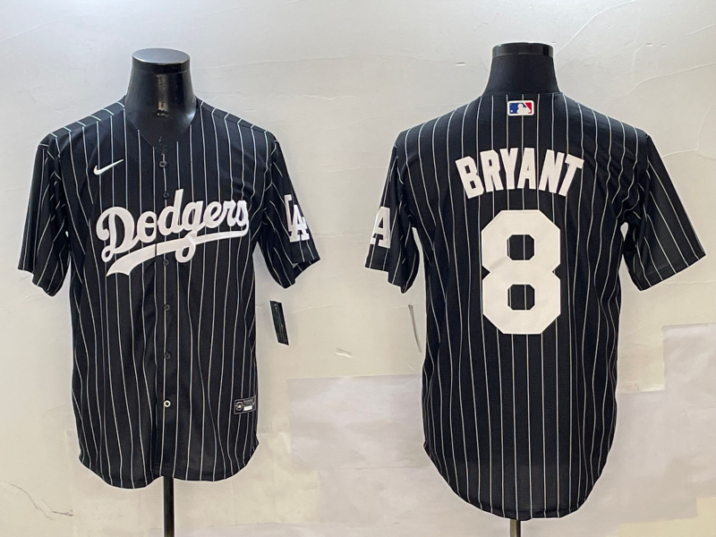 Men's Los Angeles Dodgers Kobe Bryant #8 Black Alternate Limited Player Jersey1 basketball jersey product view 1