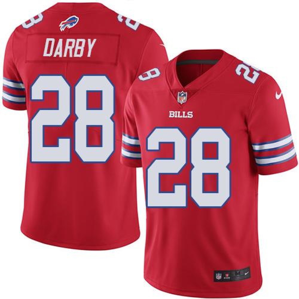 Nike Bills #28 Ronald Darby Red Youth Stitched NFL Limited Rush Jersey football jersey product view 1
