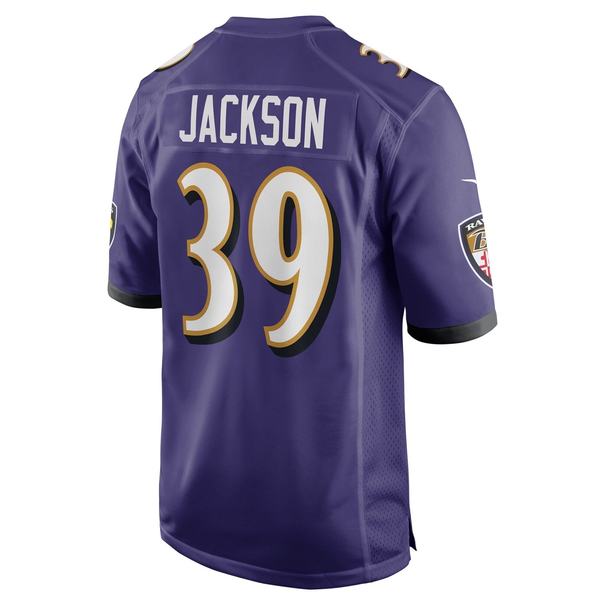 Eddie Jackson Baltimore Ravens Nike Team Game Jersey - Purple football jersey product view 3