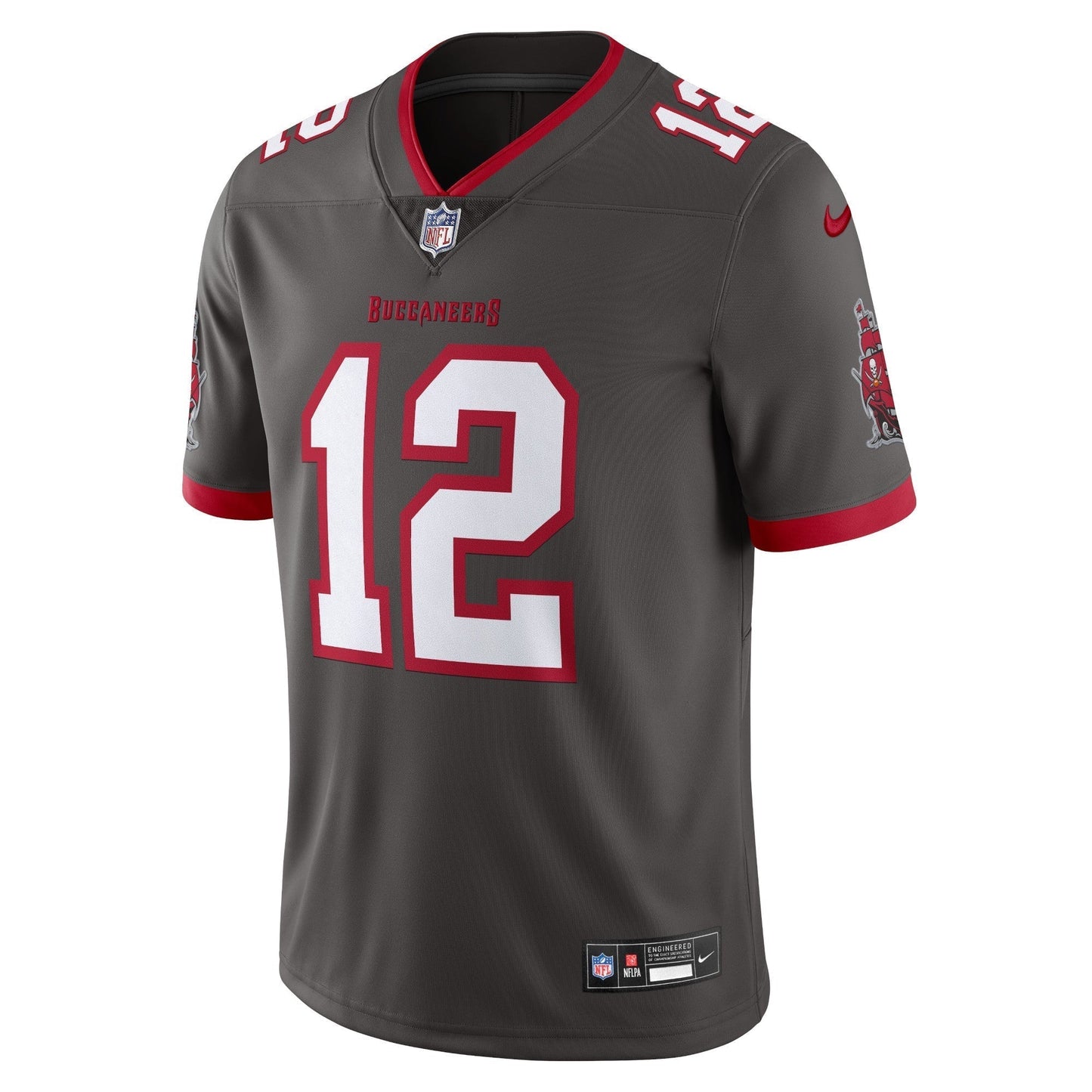 Tom Brady Tampa Bay Buccaneers Nike Alternate Vapor Untouchable Limited Jersey - Pewter football jersey product view 2