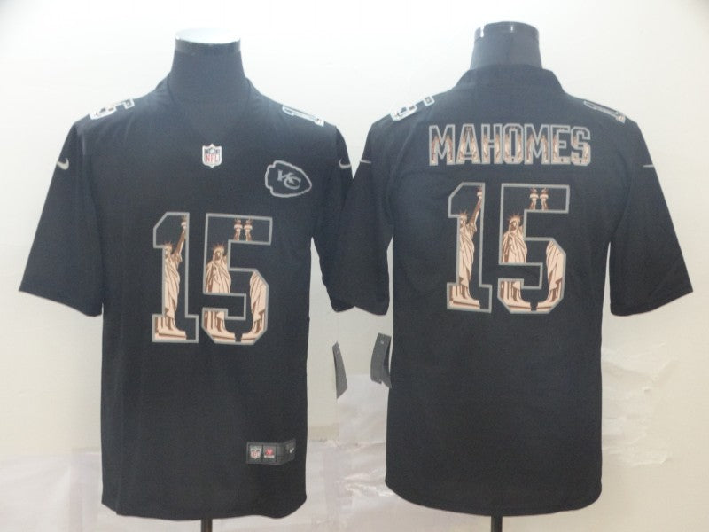 Men's Kansas City Chiefs Patrick Mahomes Black Player Game Jersey1 football jersey product view 1