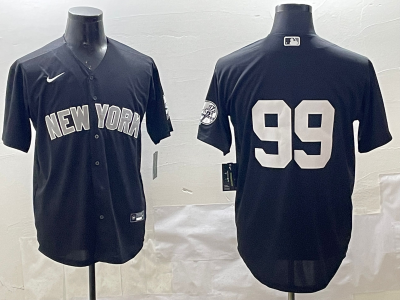 Men's New York Yankees Aaron Judge #99 Black Player Jersey1 baseball jersey product view 1