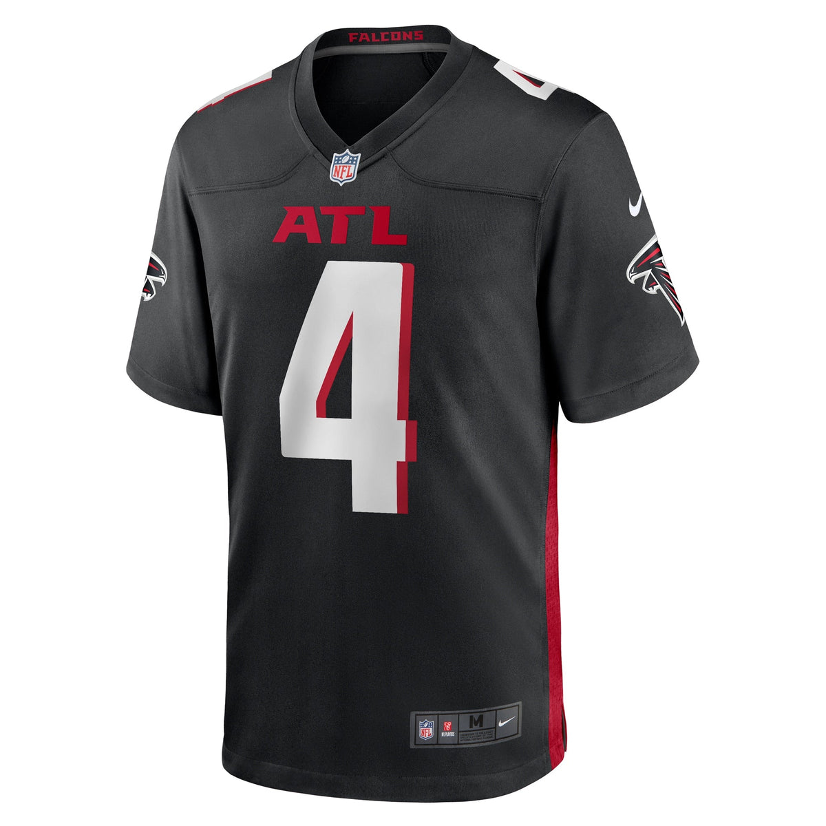 Taylor Heinicke Atlanta Falcons Nike Game Jersey - Black football jersey product view 2