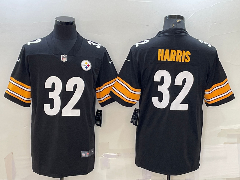 Men's Pittsburgh Steelers Franco Harris #32 Black Game Jersey1 football jersey product view 1