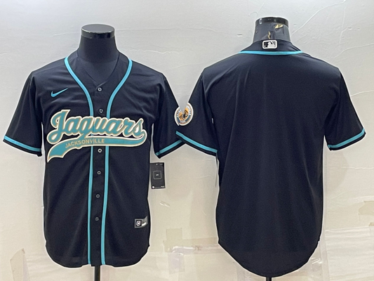 Men's Jacksonville Jaguars Black Blank Jersey1 football jersey product view 1