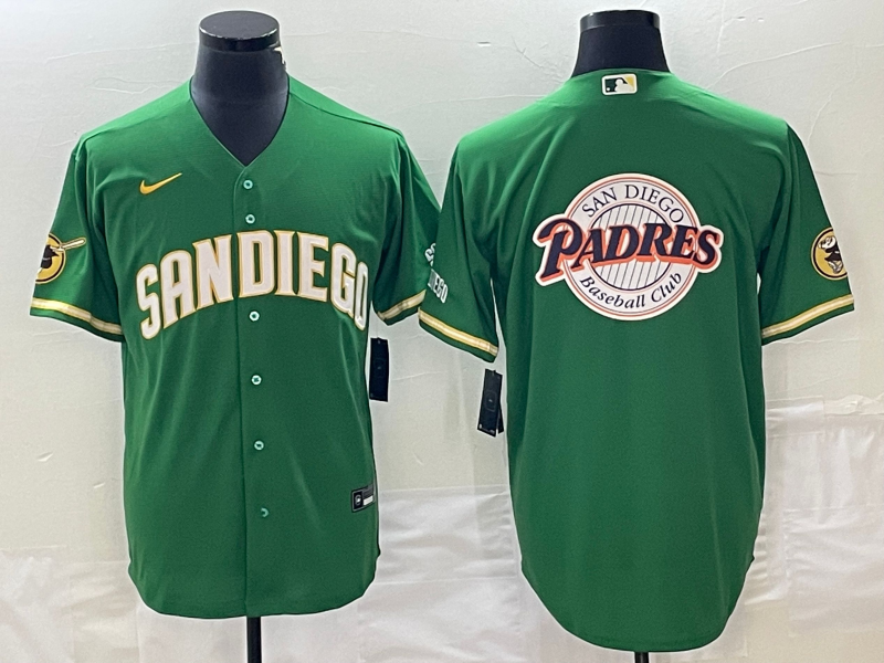 Men's San Diego Padres Green Replica Player Jersey1 baseball jersey product view 1