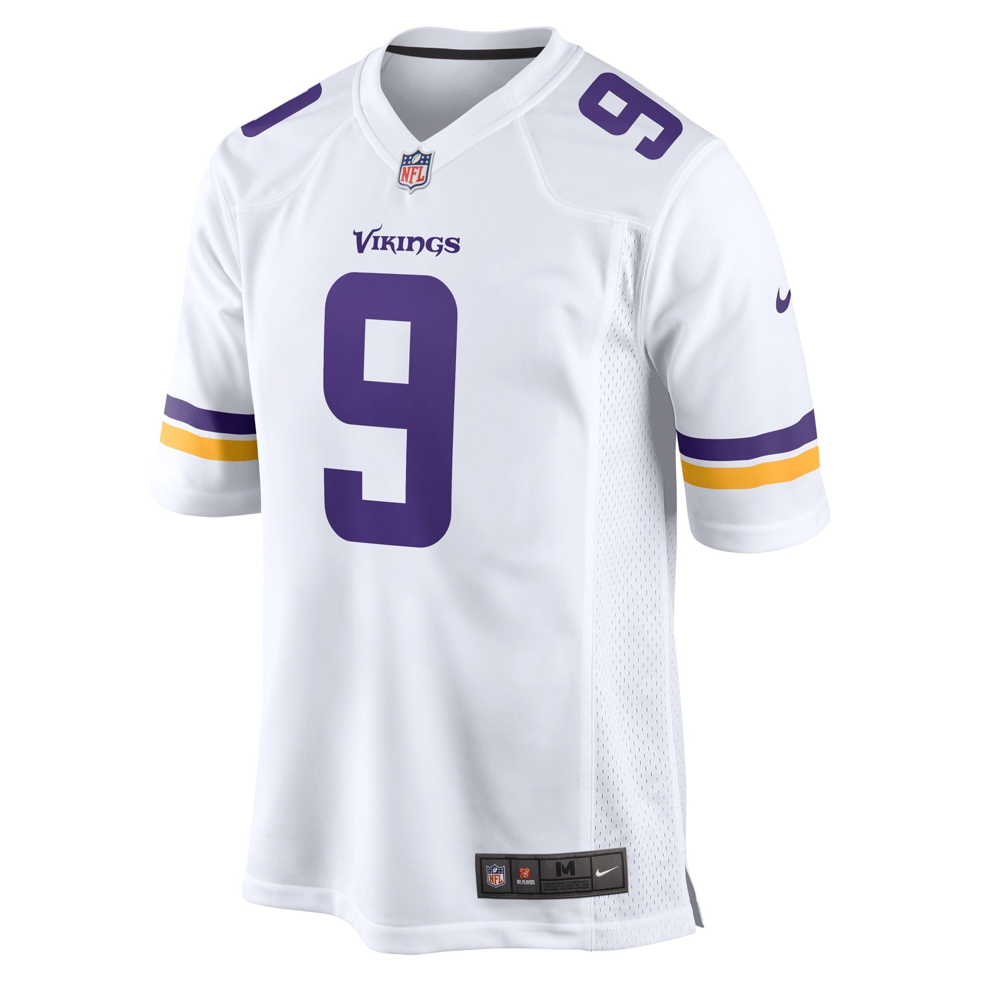 J.J. McCarthy Minnesota Vikings Nike Game Jersey - White football jersey product view 2