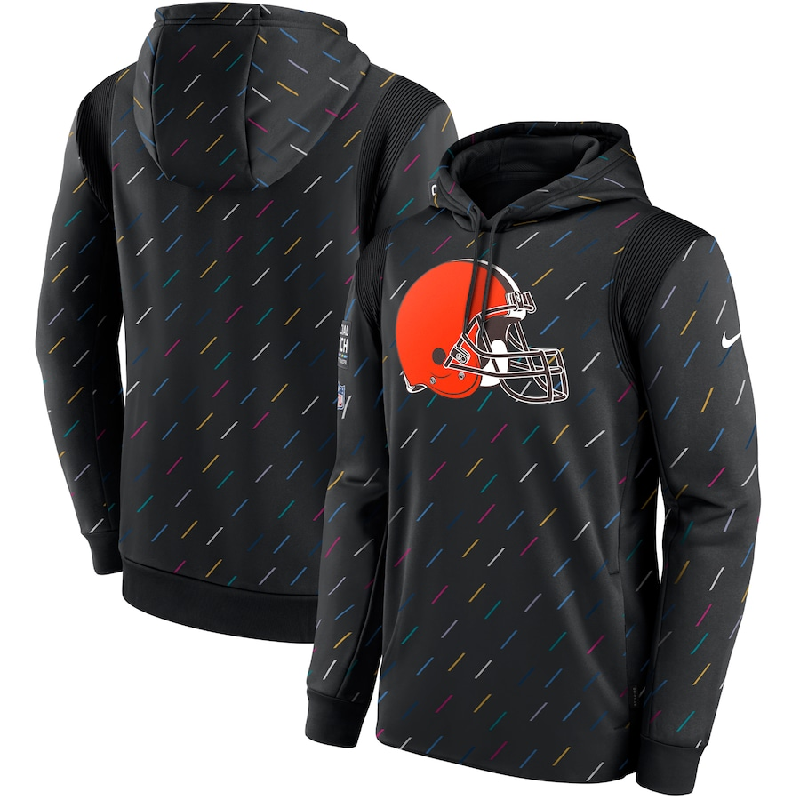 Men's Cleveland Browns NFL 2021 Salute to Service Hoodie1 Black football jersey product view 1