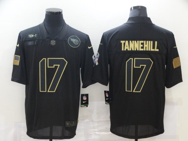 Men's Tennessee Titans Ryan Tannehill #17 Black Game Jersey1 football jersey product view 1