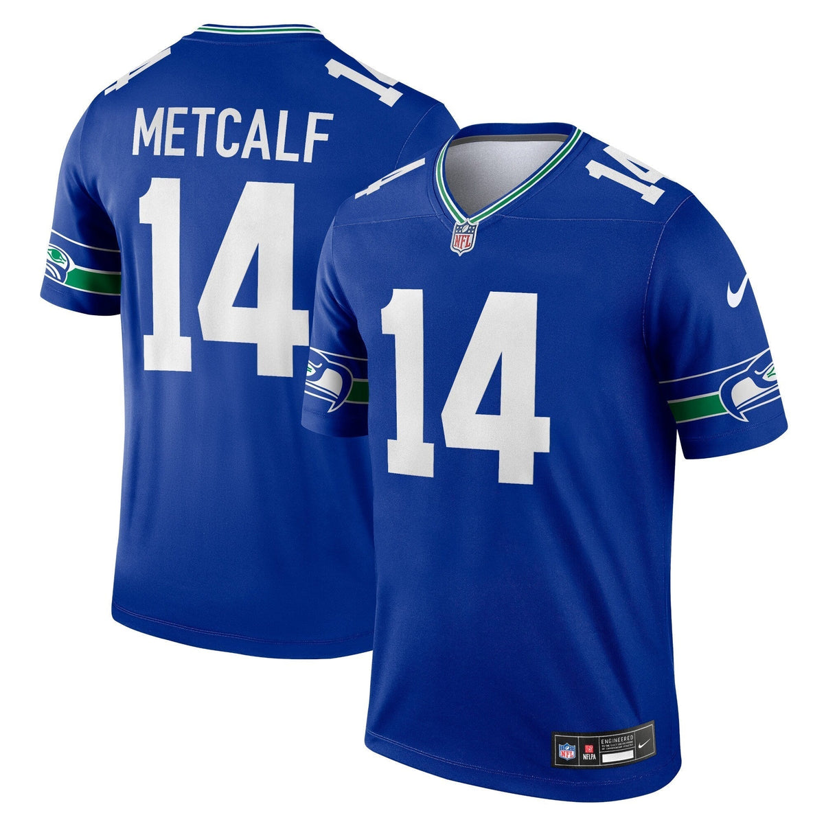 DK Metcalf Seattle Seahawks Nike Throwback Legend Jersey - Royal football jersey product view 1