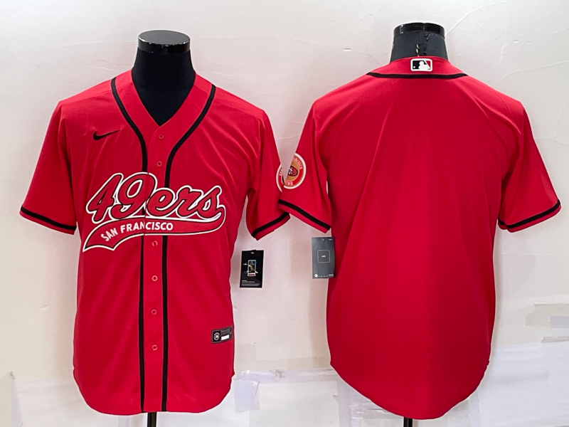 Men's San Francisco 49ers Red Blank Jersey1 football jersey product view 1