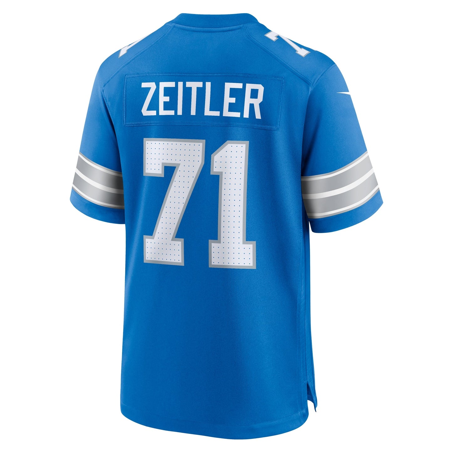 Kevin Zeitler Detroit Lions Nike Game Jersey - Blue football jersey product view 3
