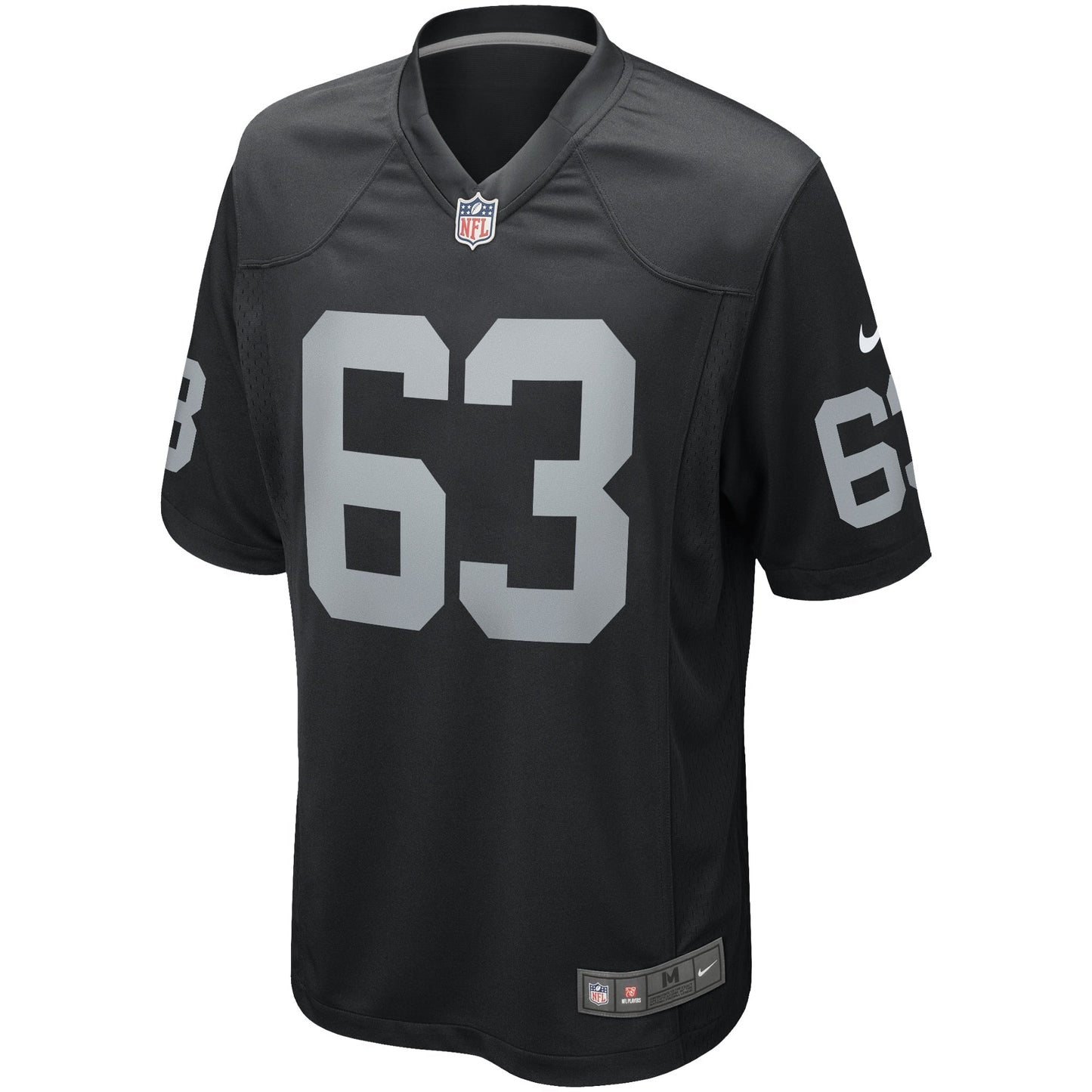 Gene Upshaw Las Vegas Raiders Nike Game Retired Jersey - Black football jersey product view 2