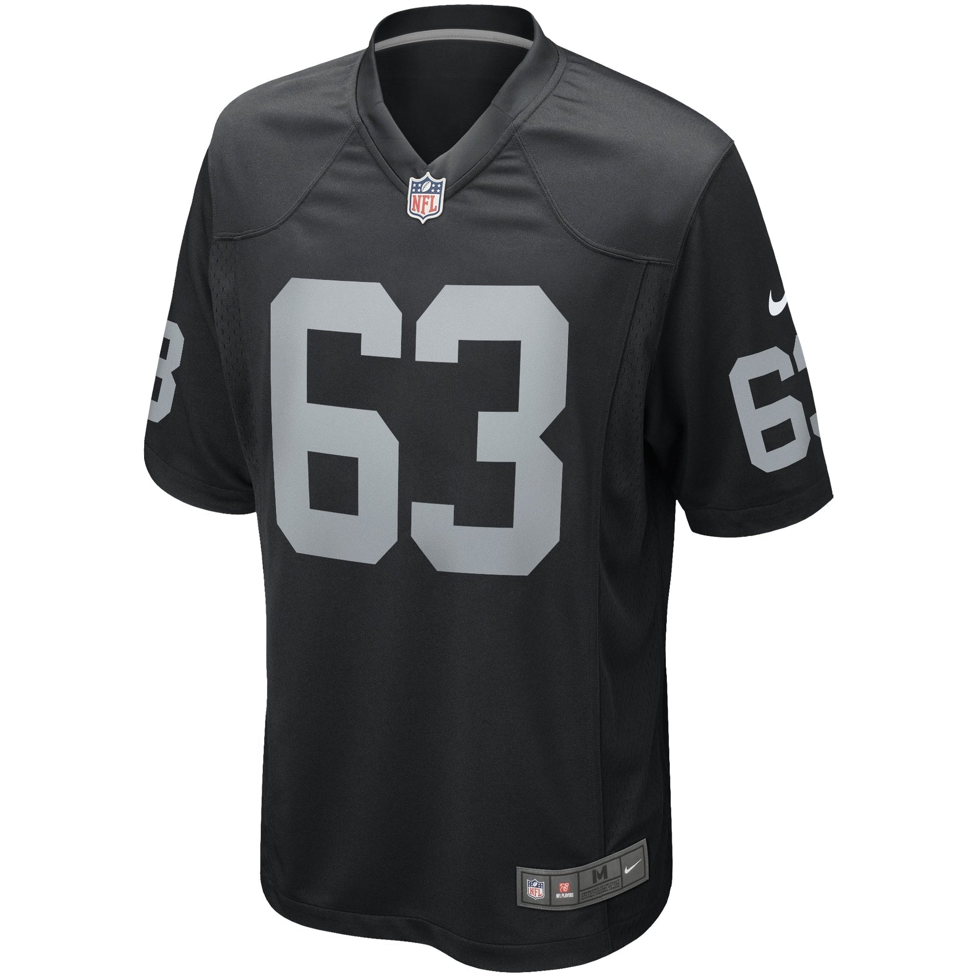 Gene Upshaw Las Vegas Raiders Nike Game Retired Jersey - Black football jersey product view 2