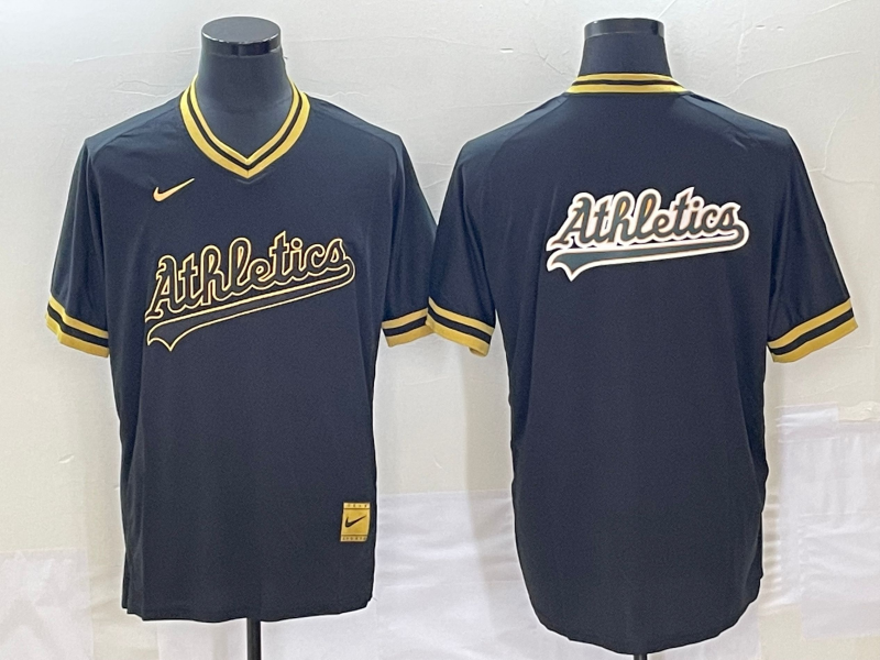 Men's Oakland Athletics Black Replica Player Jersey1 baseball jersey product view 1