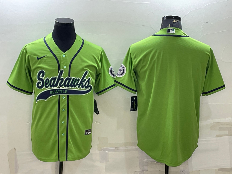 Men's Seattle Seahawks Green Blank Jersey football jersey product view 1