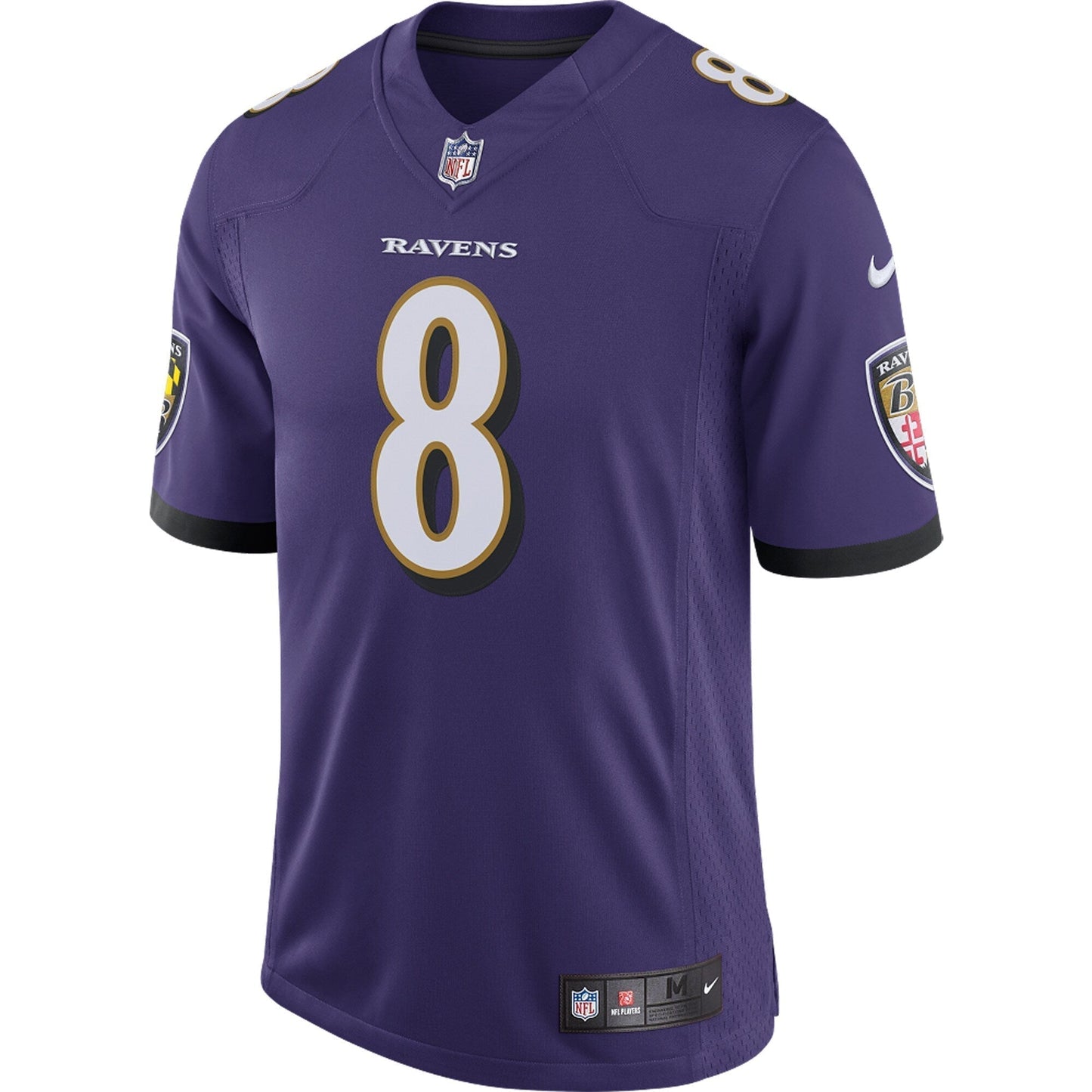 Lamar Jackson Baltimore Ravens Nike Speed Machine Limited Jersey - Purple football jersey product view 2