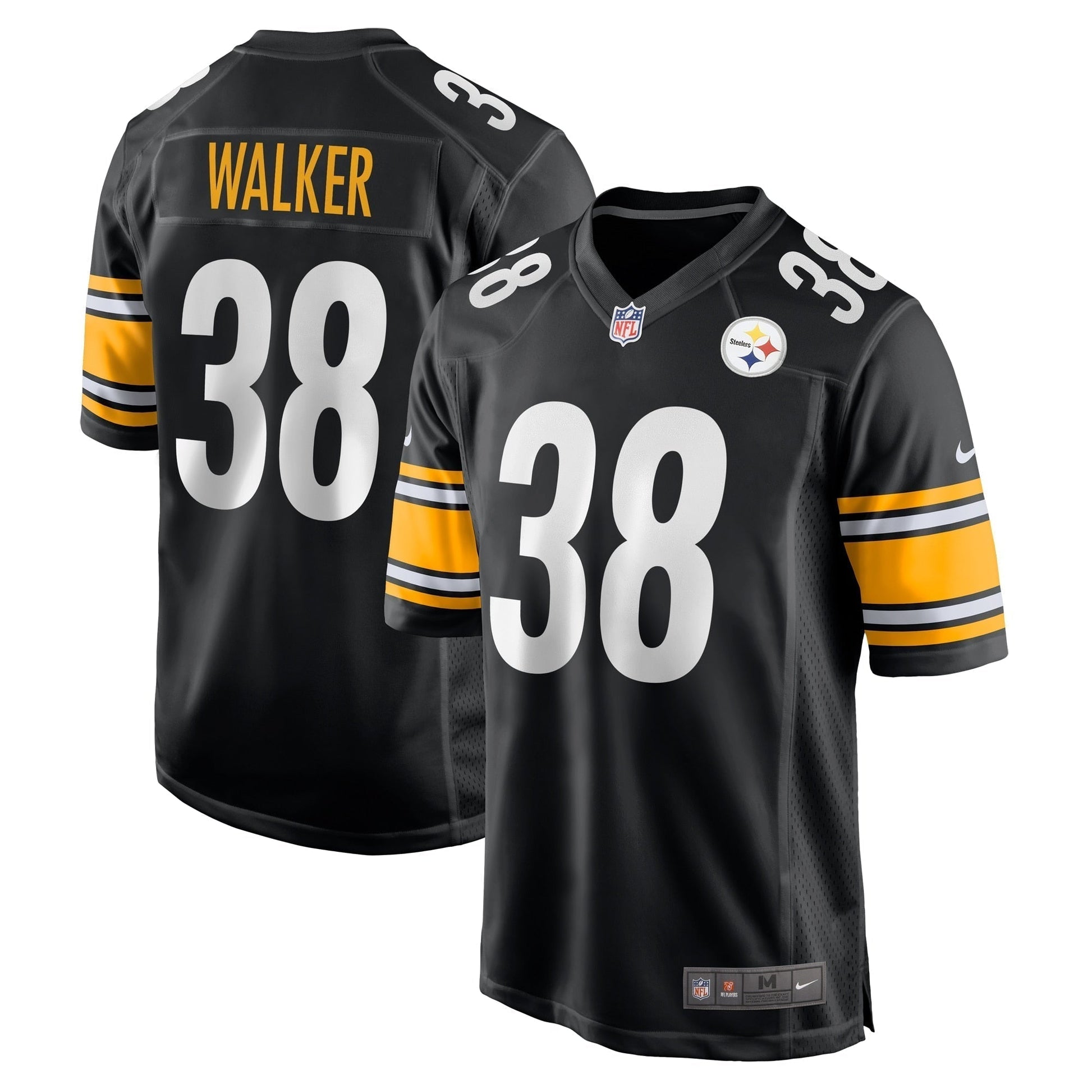 Mykal Walker Pittsburgh Steelers Nike Team Game Jersey - Black football jersey product view 1