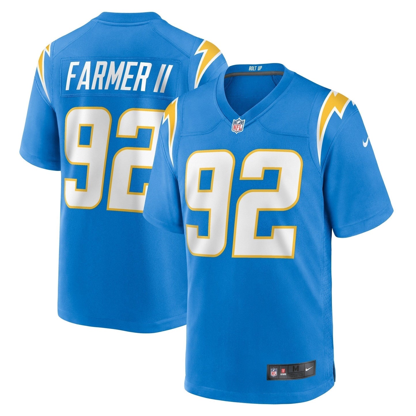 Andrew Farmer Los Angeles Chargers Nike Team Game Jersey - Powder Blue football jersey product view 1