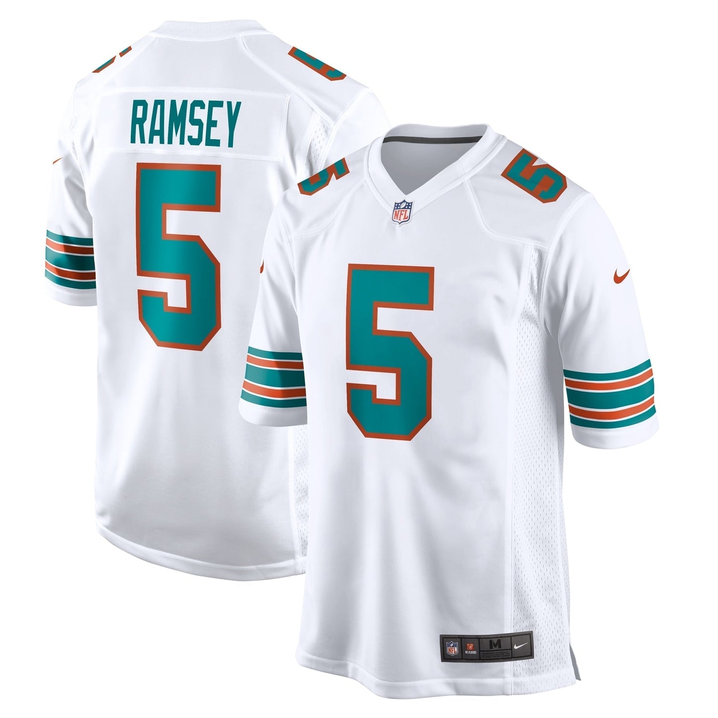 Jalen Ramsey Miami Dolphins Nike Alternate Game Jersey - White football jersey product view 1