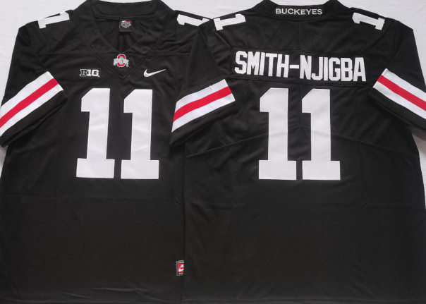 Men's Ohio State Buckeyes Jaxon Smith-Njigba #11 Black Player Jersey sports jersey product view 1