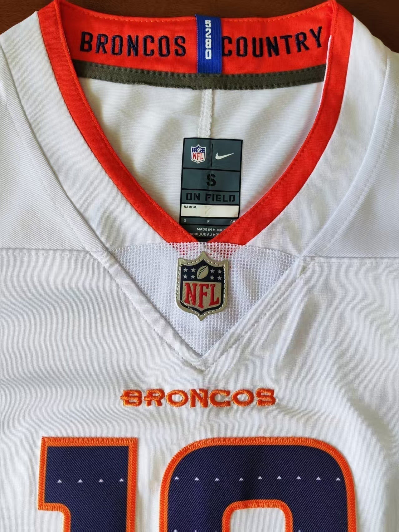 Men's Denver Broncos Bo Nix Jersey-White football jersey product view 3