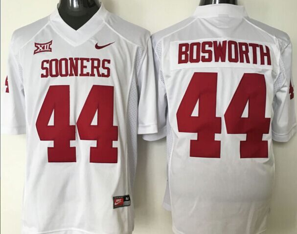 Men's Oklahoma Sooners Brian Bosworth #44 White Player Jersey sports jersey product view 1