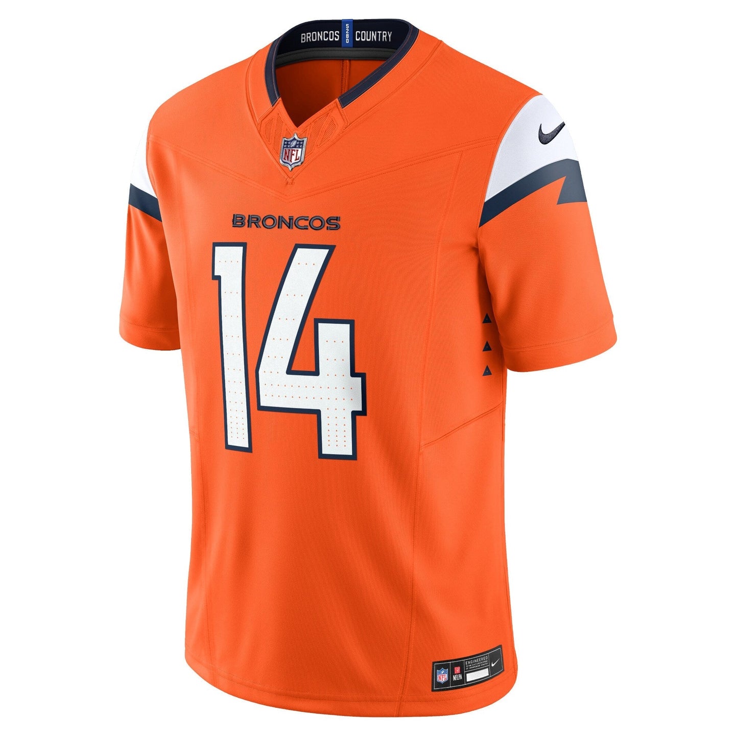 Courtland Sutton Denver Broncos Nike Mile High Collection Vapor F.U.S.E. Limited Jersey - Orange football jersey product view 2