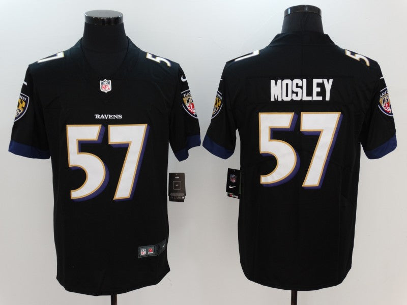 Men's Baltimore Ravens C.J. Mosley #57 Black Player Game Jersey1 football jersey product view 1