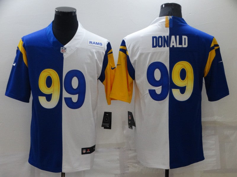 Men's Los Angeles Rams Aaron Donald #99 Blue/White Game Jersey1 football jersey product view 1