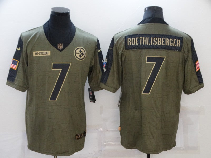 Men's Pittsburgh Steelers Ben Roethlisberger #7 Brown Game Player Jersey1 football jersey product view 1