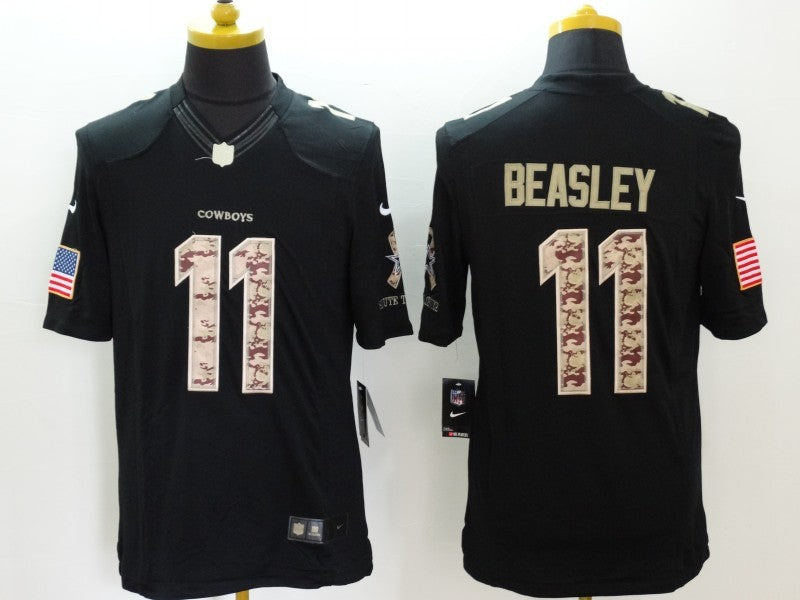 Men's Dallas Cowboys Cole Beasley #11 Black Game Player Jersey1 football jersey product view 1