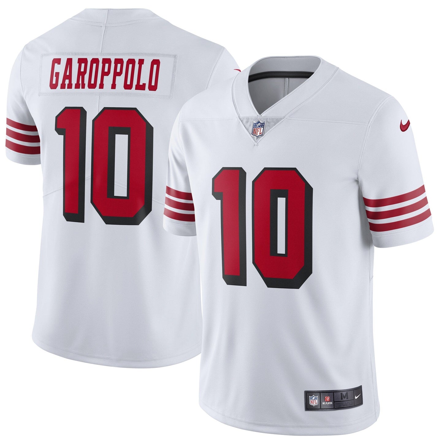Jimmy Garoppolo San Francisco 49ers Nike Color Rush Vapor Untouchable Limited Jersey - White football jersey product view 1